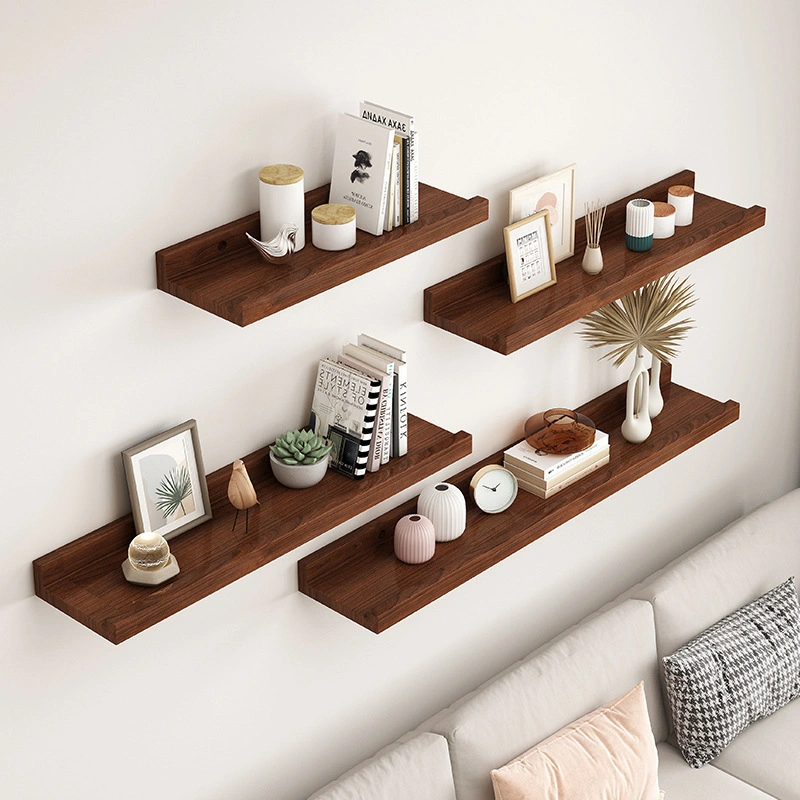 High Quality Bedroom Storage Decorative Wall Shelf Bookshelf Wooden Floating Shelf