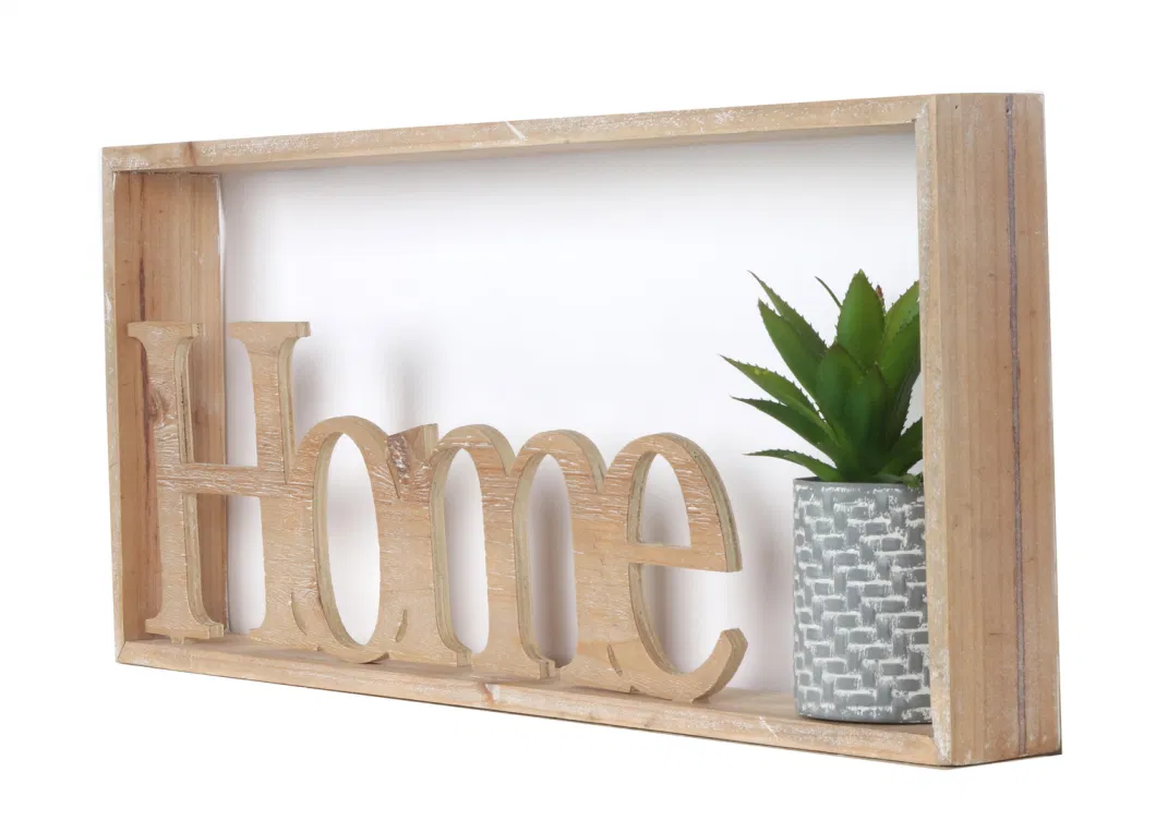 Home Wooden Wall Sign Wall Shelf Decor